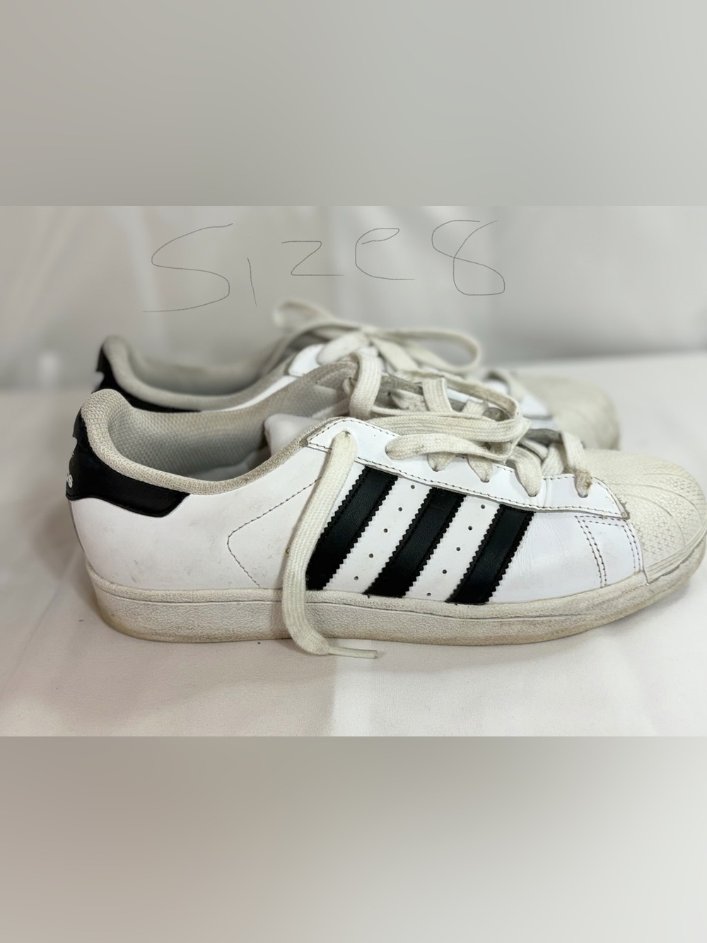 Classic White & Black Men’s Leather Sneakers